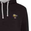 50027 Retro Black and Heather hoodie 50027 Retro Black and Heather hoodie