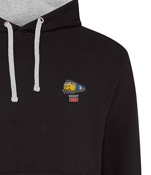 50027 Retro Black and Heather hoodie 50027 Retro Black and Heather hoodie