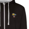 50027 Retro Black and Heather zipped hoodie 50027 Retro Black and Heather zipped hoodie