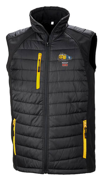 50027 Retro Black and Yellow Body Warmer 50027 Retro Black and Yellow Body Warmer
