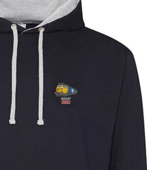 50027 Retro Navy and heather hoodie 50027 Retro Navy and heather hoodie