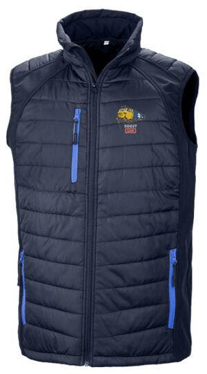 50027 Retro Navy and Royal Blue Body Warmer