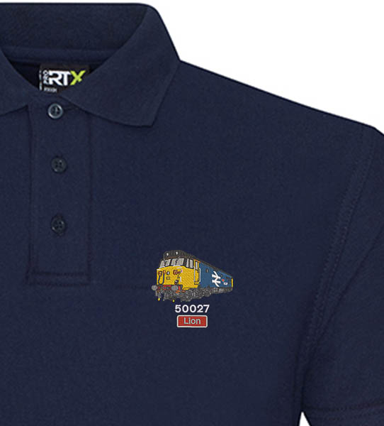 50027 Retro Navy Blue Polo 50027 Retro Navy Blue Polo