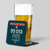 55013 DP BR Blue with name Beer Coaster 55013 DP BR Blue with name Beer Coaster