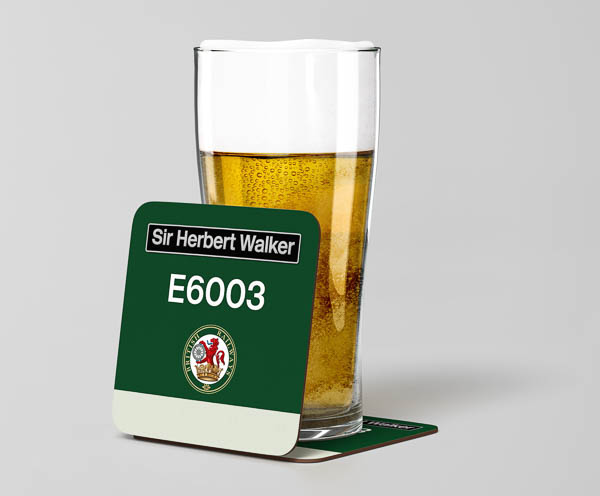 73 E6003 BR Green with name Beer Coaster 73 E6003 BR Green with name Beer Coaster