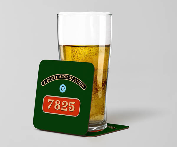 7825 Lechlade Manor GWR Green Beer Coaster 7825 Lechlade Manor GWR Green Beer Coaster