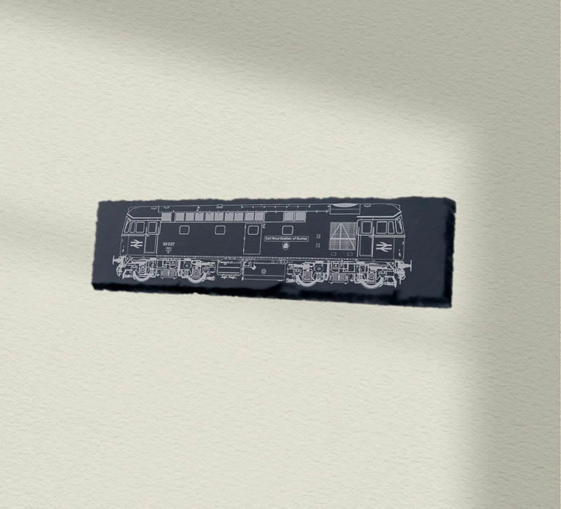 Class 33 33027 side 30x12 Slate Class 33 33027 side 30x12 Slate