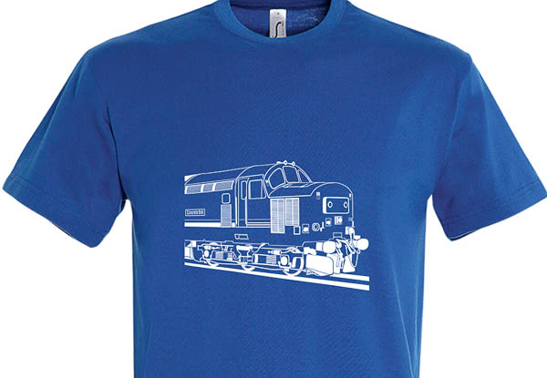 Class 37 37425 white crop v003 Royal Blue T-Shirt