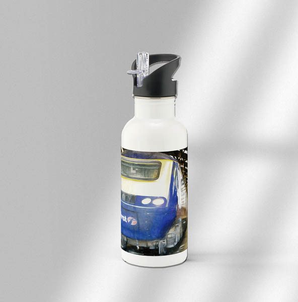 Class 43 Digital Art White Water bottles with straw Class 43 Digital Art White Water bottles with straw