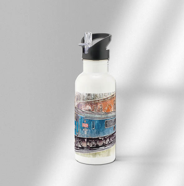 Class 45 at St Pancras White Water bottles with straw Class 45 at St Pancras White Water bottles with straw