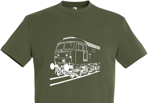 Class 47 3 4 view Army Green T-Shirt Class 47 3 4 view Army Green T-Shirt
