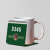 D345 BR Green Mug Coaster D345 BR Green Mug Coaster