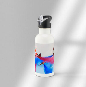 Red Arrow Break White Water bottles with straw