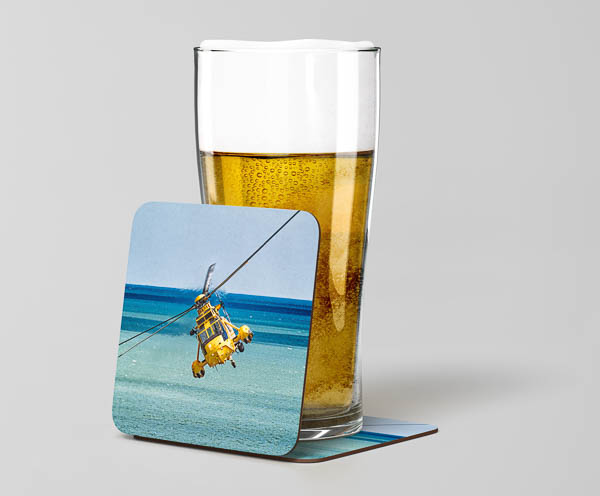Sea King Front Beer Coaster