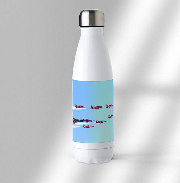 Vulcan and Red Arrows Printed Bowling Ball Bottle Vulcan and Red Arrows Printed Bowling Ball Bottle