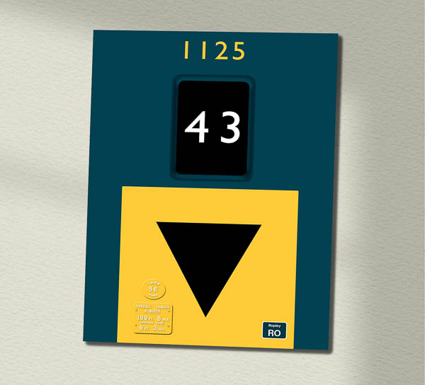 1125 BR Blue data plate Wall Sign