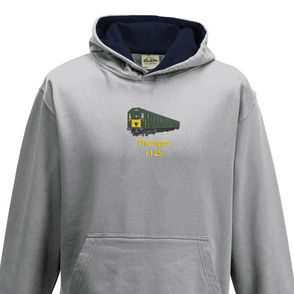1125 Kids Grey Navy Hoodie 1125 Kids Grey Navy Hoodie