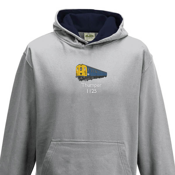 1125 Retro Kids Grey Navy Hoodie 1125 Retro Kids Grey Navy Hoodie