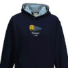 1125 Retro Kids Navy Sky Blue Hoodie 1125 Retro Kids Navy Sky Blue Hoodie