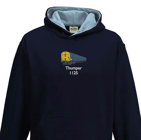 1125 Retro Kids Navy Sky Blue Hoodie 1125 Retro Kids Navy Sky Blue Hoodie