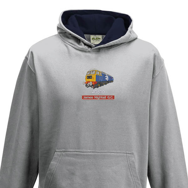 47579 Kids Grey Navy Hoodie 47579 Kids Grey Navy Hoodie