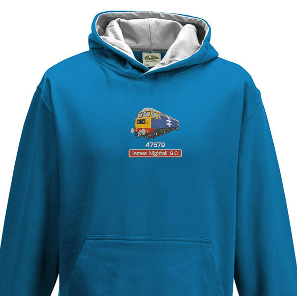 47579 Kids Sapphire Blue Grey Hoodie 47579 Kids Sapphire Blue Grey Hoodie