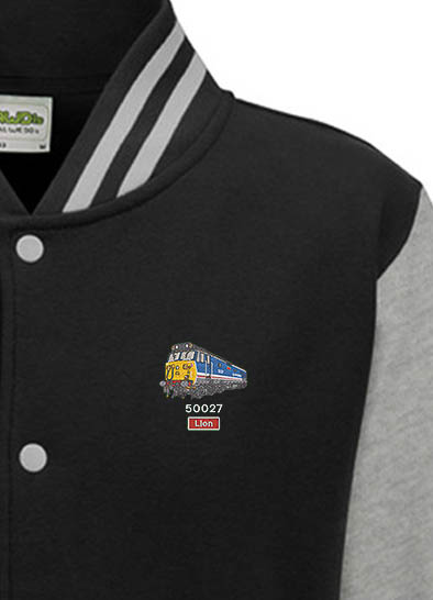 50027 Polo Cut Out Black grey Varsity Jacket 50027 Polo Cut Out Black grey Varsity Jacket