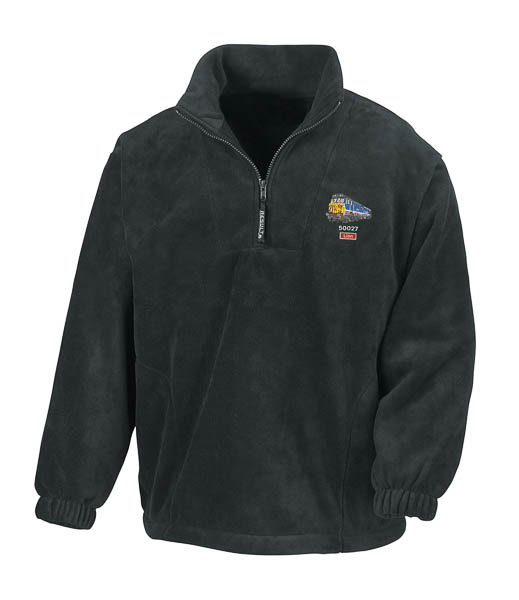 50027 Polo Cut Out Black Zip Neck Fleece 50027 Polo Cut Out Black Zip Neck Fleece