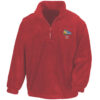 50027 Polo Cut Out Red Zip Neck Fleece 50027 Polo Cut Out Red Zip Neck Fleece