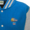 50027 Polo Cut Out Sapphire Blue and Grey Varsity Jacket 50027 Polo Cut Out Sapphire Blue and Grey Varsity Jacket