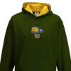 50027 retro Kids Green Gold Hoodie