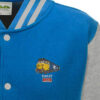 50027 Retro v3 Sapphire Blue and Grey Varsity Jacket 50027 Retro v3 Sapphire Blue and Grey Varsity Jacket