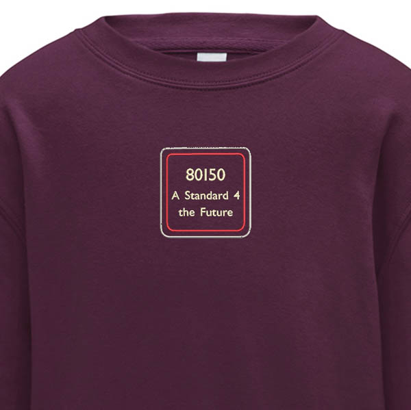 80150 Kids Burgundy Sweatshirt 80150 Kids Burgundy Sweatshirt