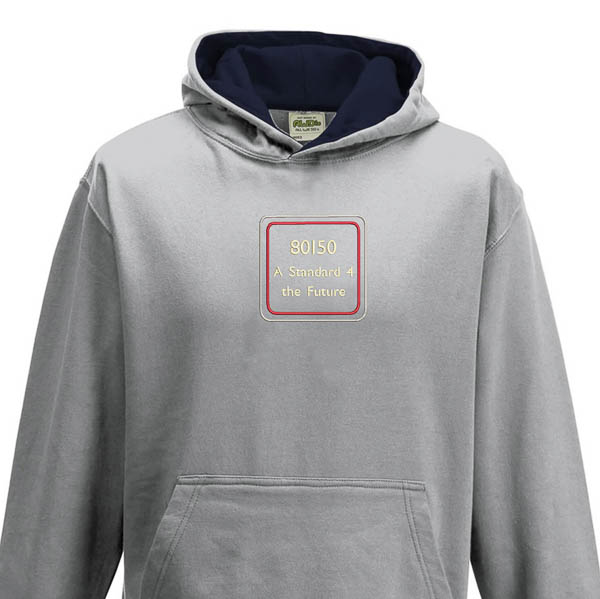 80150 Kids Grey Navy Hoodie 80150 Kids Grey Navy Hoodie