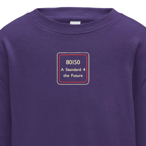 80150 Kids Purple Sweatshirt 80150 Kids Purple Sweatshirt