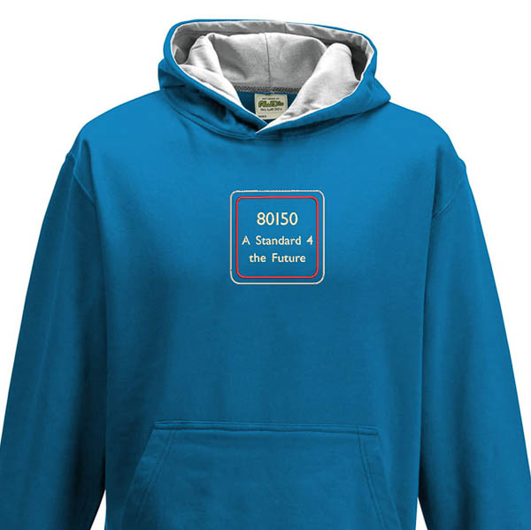 80150 Kids Sapphire Blue Grey Hoodie 80150 Kids Sapphire Blue Grey Hoodie
