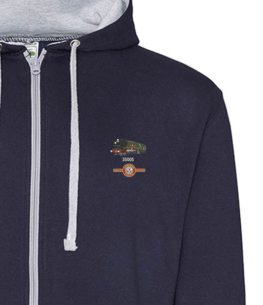 Canadian Pacific Navy and Heather zipped hoodie Canadian Pacific Navy and Heather zipped hoodie