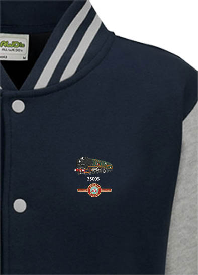 Canadian Pacific Oxford Blue and grey Varsity Jacket Canadian Pacific Oxford Blue and grey Varsity Jacket