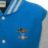 Canadian Pacific Sapphire Blue and Grey Varsity Jacket Canadian Pacific Sapphire Blue and Grey Varsity Jacket