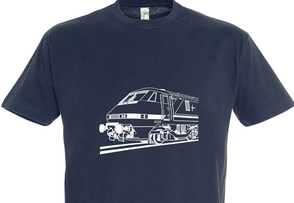 Class 91 3 4 crop white Navy Blue T-Shirt