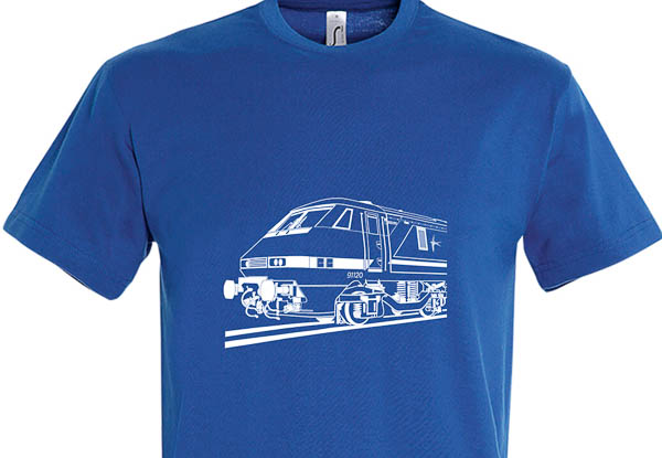 Class 91 3 4 crop white Royal Blue T-Shirt