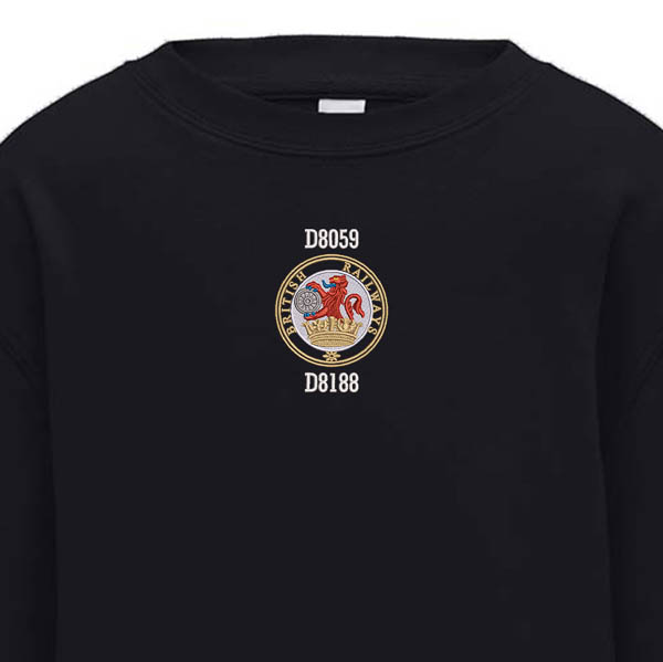 D8059 British Railways Kids Black Sweatshirt D8059 British Railways Kids Black Sweatshirt