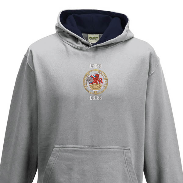 D8059 British Railways Kids Grey Navy Hoodie D8059 British Railways Kids Grey Navy Hoodie