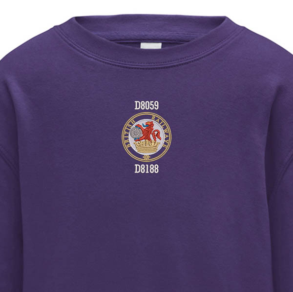 D8059 British Railways Kids Purple Sweatshirt D8059 British Railways Kids Purple Sweatshirt