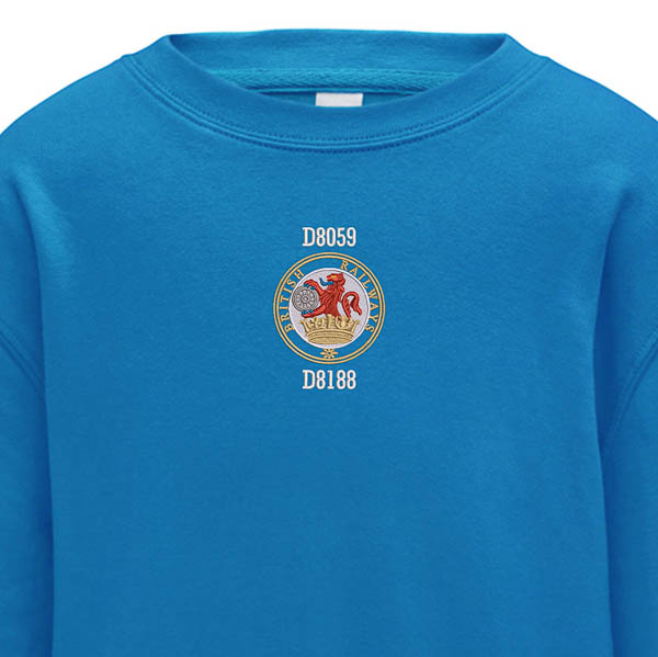 D8059 British Railways Kids Sapphire Blue Sweatshirt D8059 British Railways Kids Sapphire Blue Sweatshirt
