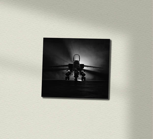 Dramatic Black and White RAF Jaguar Metal Sign Dramatic Black and White RAF Jaguar Metal Sign