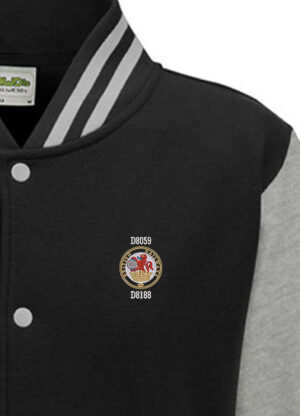 Lion and wheel logo Black grey Varsity Jacket Lion and wheel logo Black grey Varsity Jacket