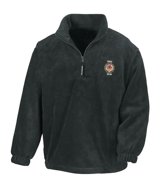 Lion and wheel logo Black Zip Neck Fleece Lion and wheel logo Black Zip Neck Fleece