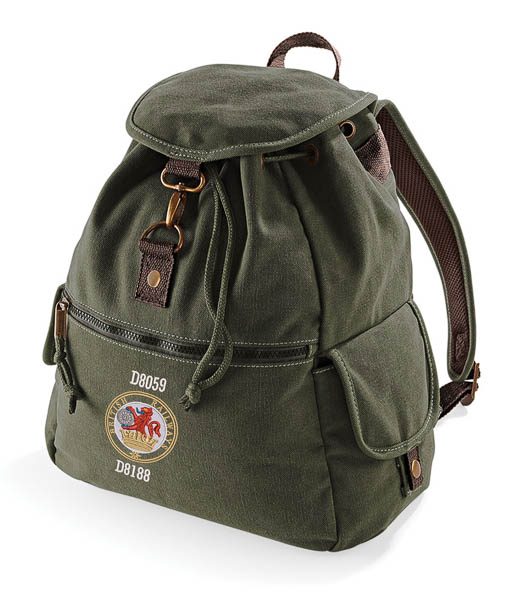 Lion and wheel logo Military Green Rucksack Lion and wheel logo Military Green Rucksack
