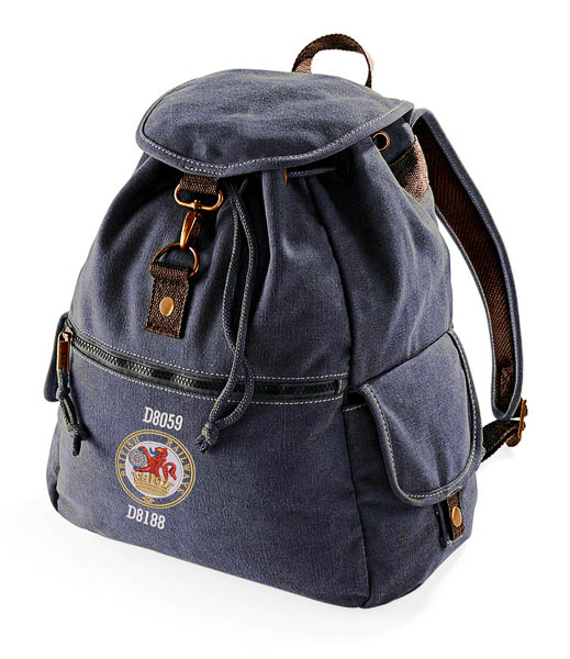 Lion and wheel logo Navy Blue Rucksack Lion and wheel logo Navy Blue Rucksack